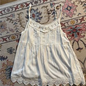 Elegant White Lace Tank Top